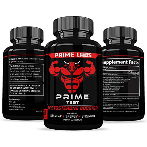 Prime Labs - Men's Test Booster (2-Pack) - Natural Stamina, Endurance and Strength Booster