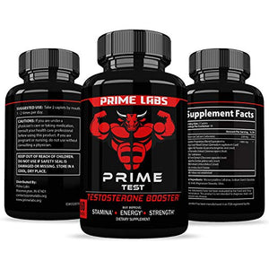 Prime Labs - Men's Test Booster (2-Pack) - Natural Stamina, Endurance and Strength Booster