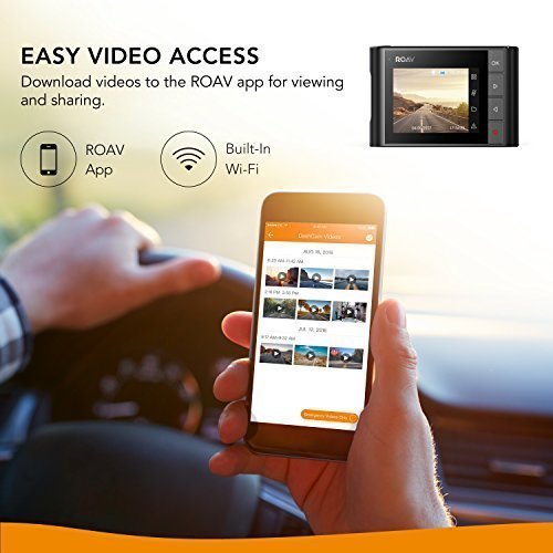 Anker Roav DashCam A1, Dash Cam for Car, Driving Recorder, 1080p FHD LCD Screen, Nighthawk Vision, Wide Angle Lens, Wi-Fi, G-Sensor, WDR, Loop Recording, Night Mode, Motion Detection, Dedicated App