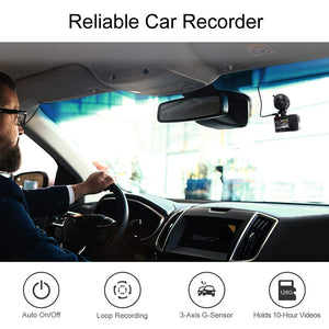 AKASO Trace 1 Dual Dash Cam for Cars, Car Dash Camera Front 1080P60 Dual 1080P30 340° Coverage Infrared Night Vision with Sony STARVIS Loop Recording G-Sensor Support max. 128GB Card