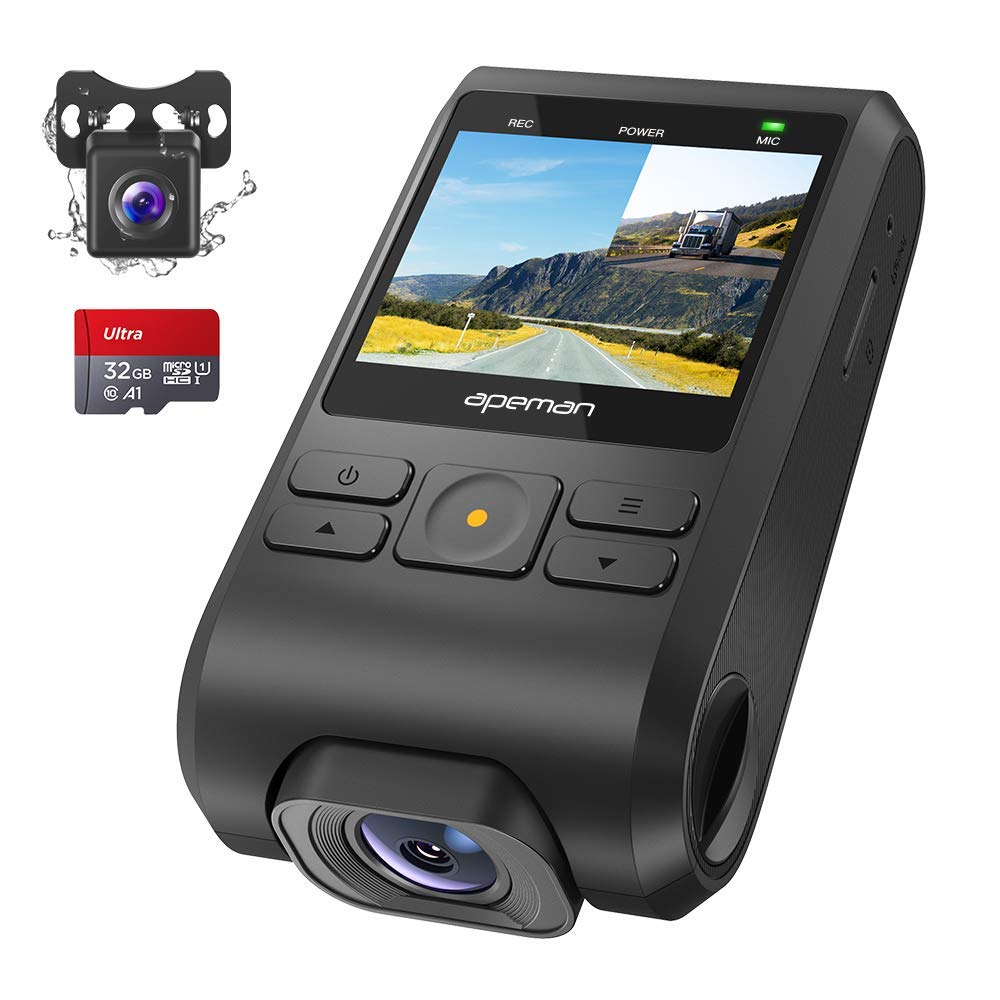 APEMAN 1080P Car Camera Driving Recorder Night Vision 170° Wide