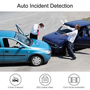 AKASO Trace 1 Dual Dash Cam for Cars, Car Dash Camera Front 1080P60 Dual 1080P30 340° Coverage Infrared Night Vision with Sony STARVIS Loop Recording G-Sensor Support max. 128GB Card